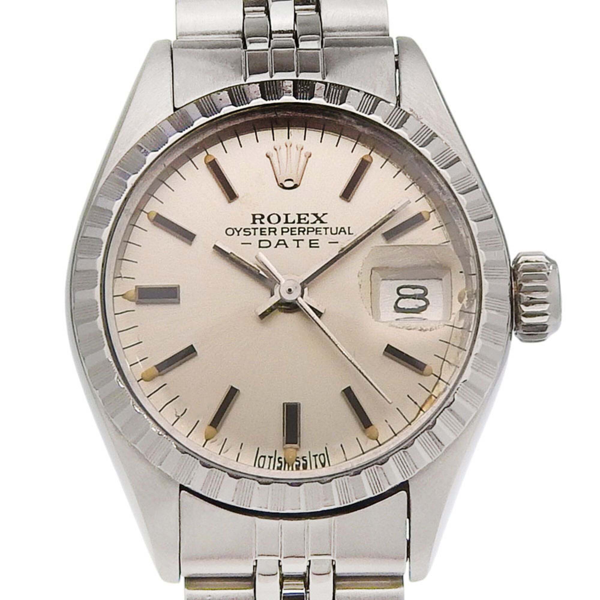 Rolex Oyster Perpetual Date 6924 Serial Number In The 35s Range Silver Dial